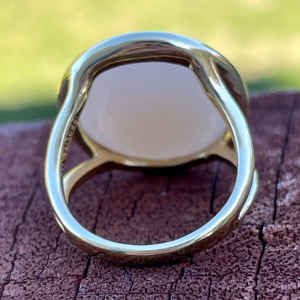 IPPOLITA 18K Yellow Gold Lollipop® Peach Moonstone & Diamond Statement Ring 🇮🇹 - Picture 15 of 16